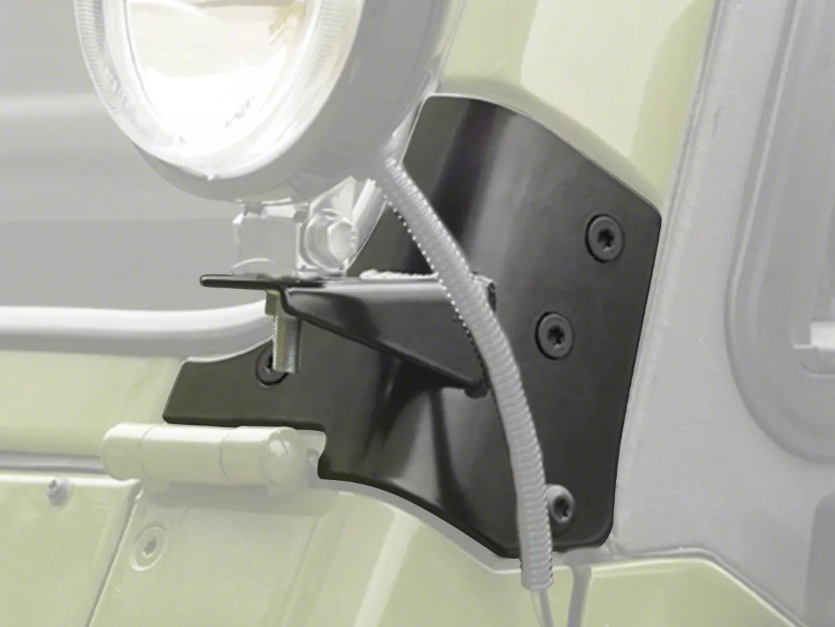 Rugged Ridge Jeep Wrangler Windshield Light Mounting Brackets Black