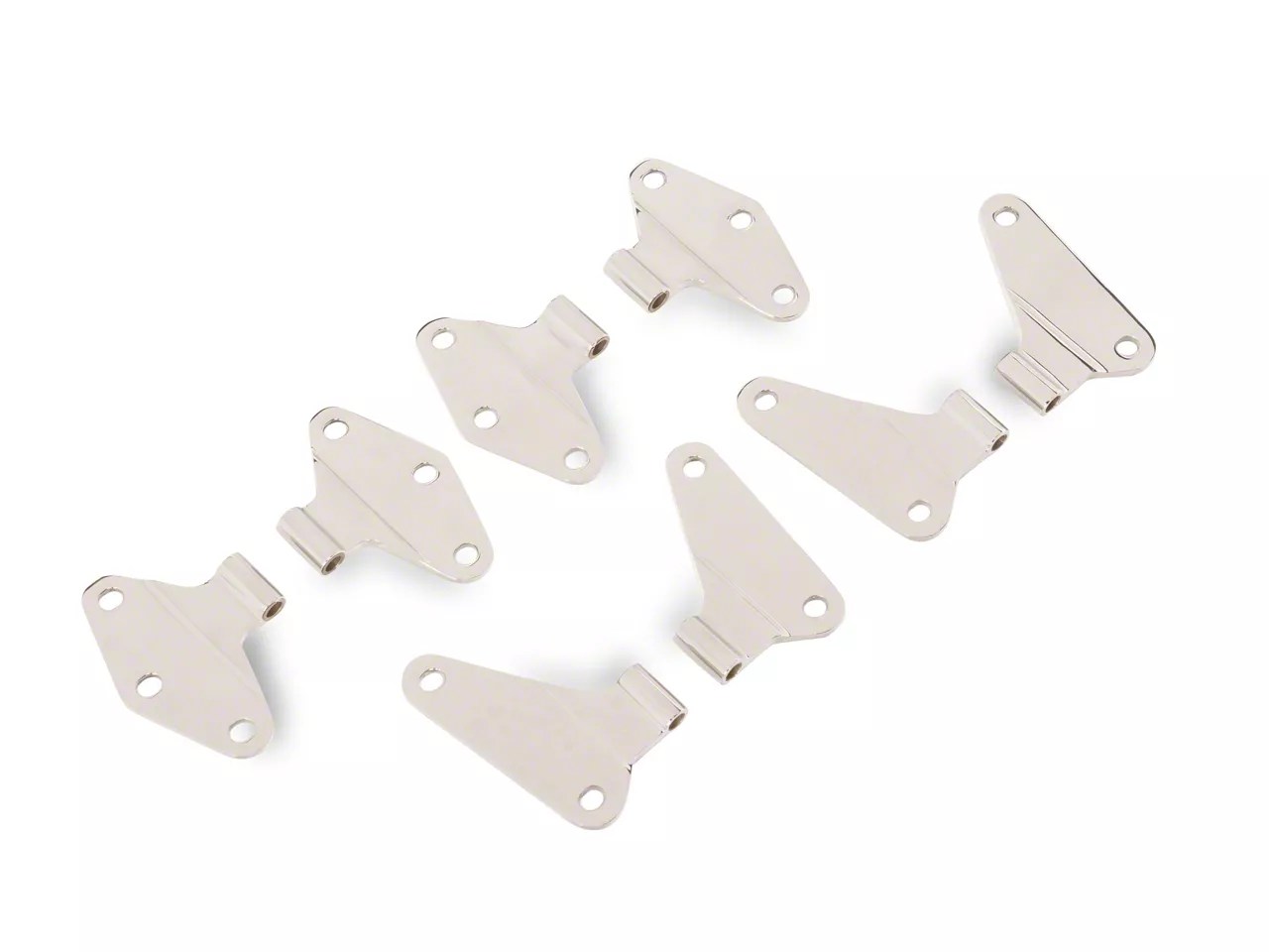 Jeep Wrangler Body Door Hinge Set; Stainless (0718 Jeep Wrangler JK 4Door) Free Shipping