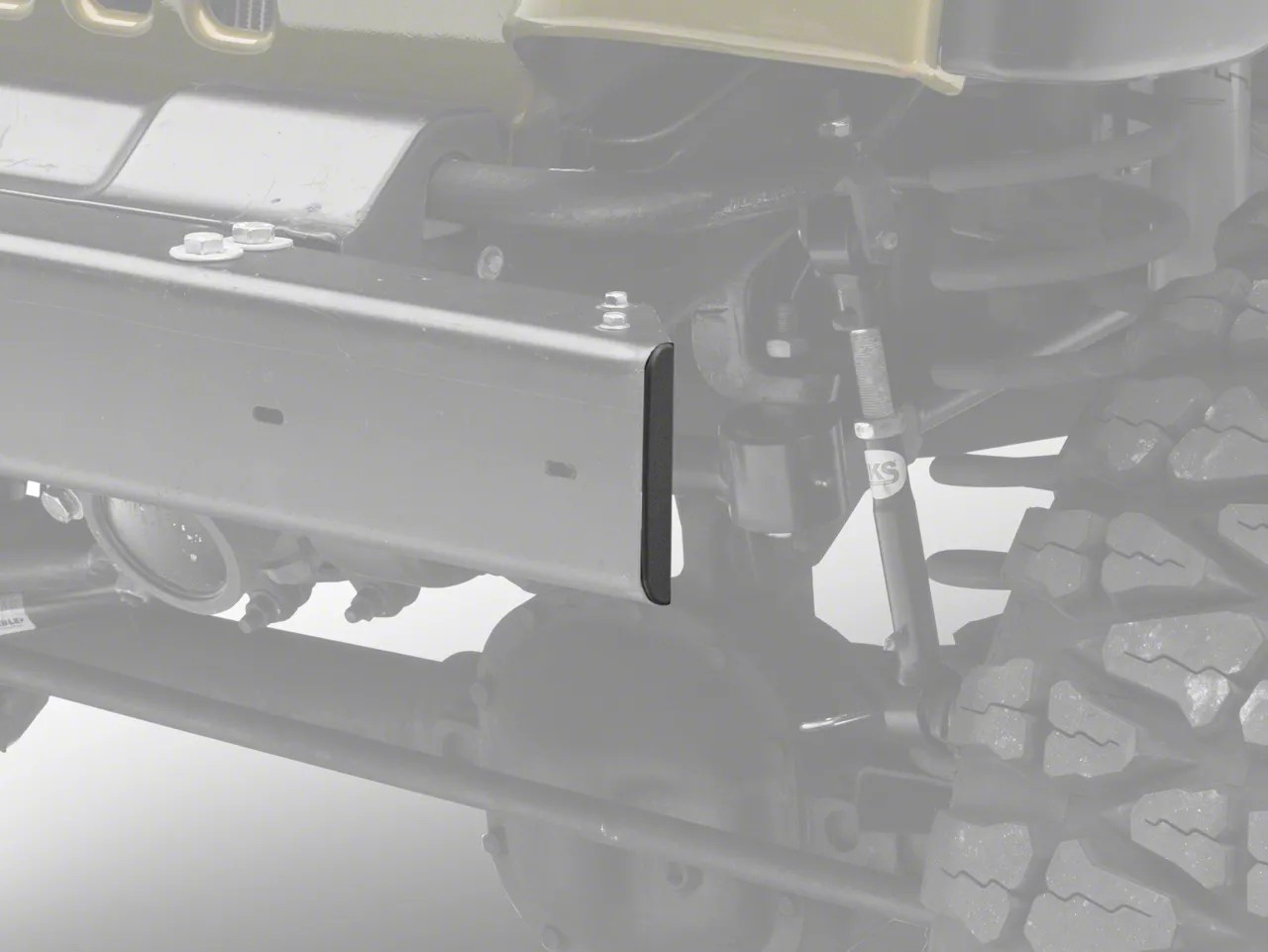 Jeep Wrangler Stubby Bumper End Cap; Front (9706 Jeep Wrangler TJ)