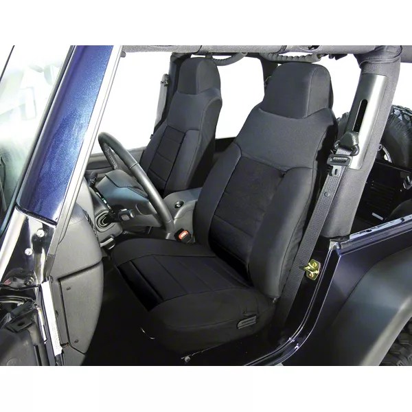 Rugged Ridge Jeep Wrangler Custom Fabric Front Seat Covers Black