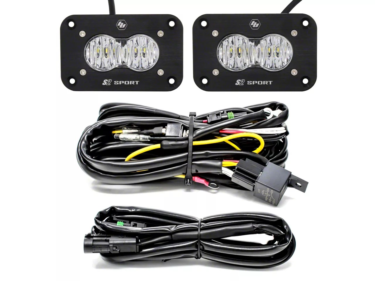 Baja Designs Jeep Wrangler S2 Sport Flush Mount LED Light Backup Kit