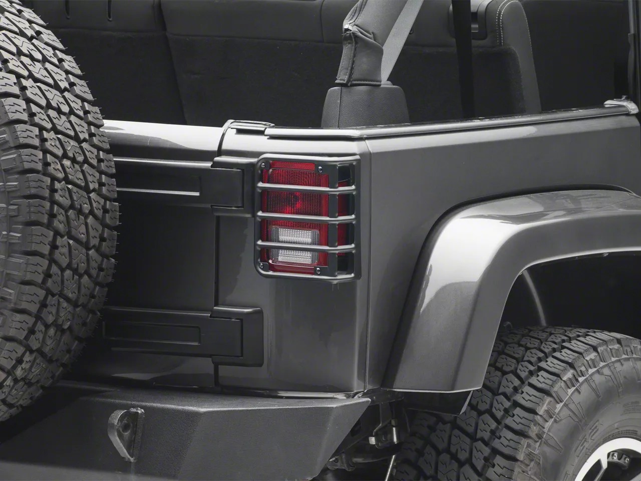 Redrock Jeep Wrangler Tail Light Guards; Textured Black J118418 (07-18 Jeep  Wrangler Jk) - Free Shipping