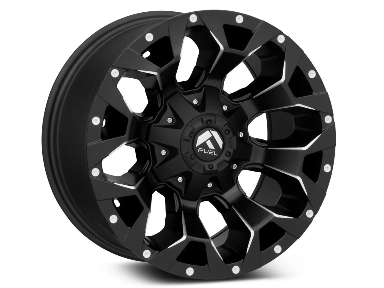 Fuel Wheels Jeep Wrangler Assault Satin Black Milled Wheel; 18x9