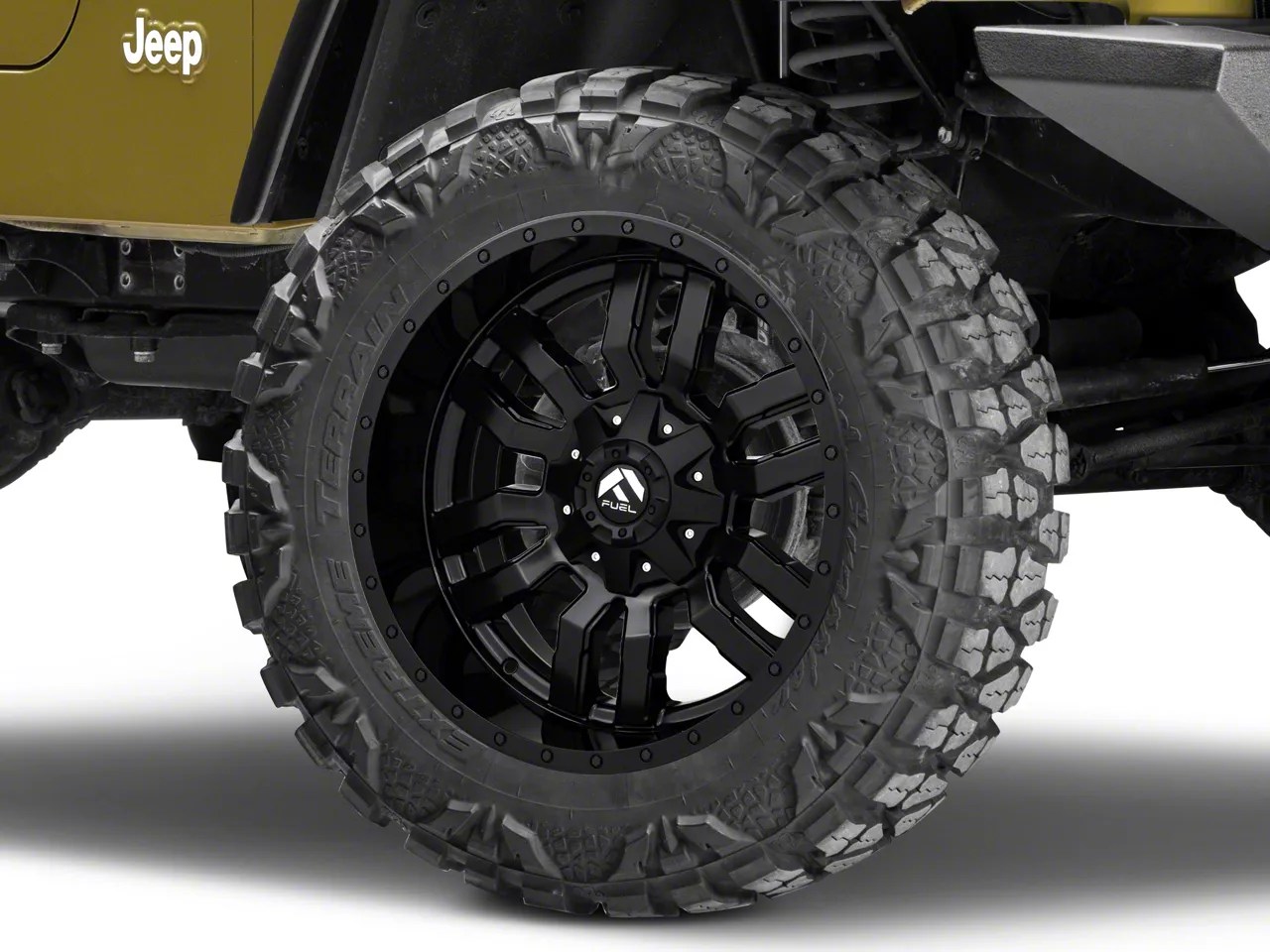 Fuel Wheels Jeep Wrangler Sledge Matte Black Wheel; 20x10 D59620002647