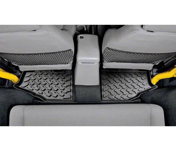Bestop Jeep Wrangler Rear Floor Mats Black 5151001 (9706 Jeep