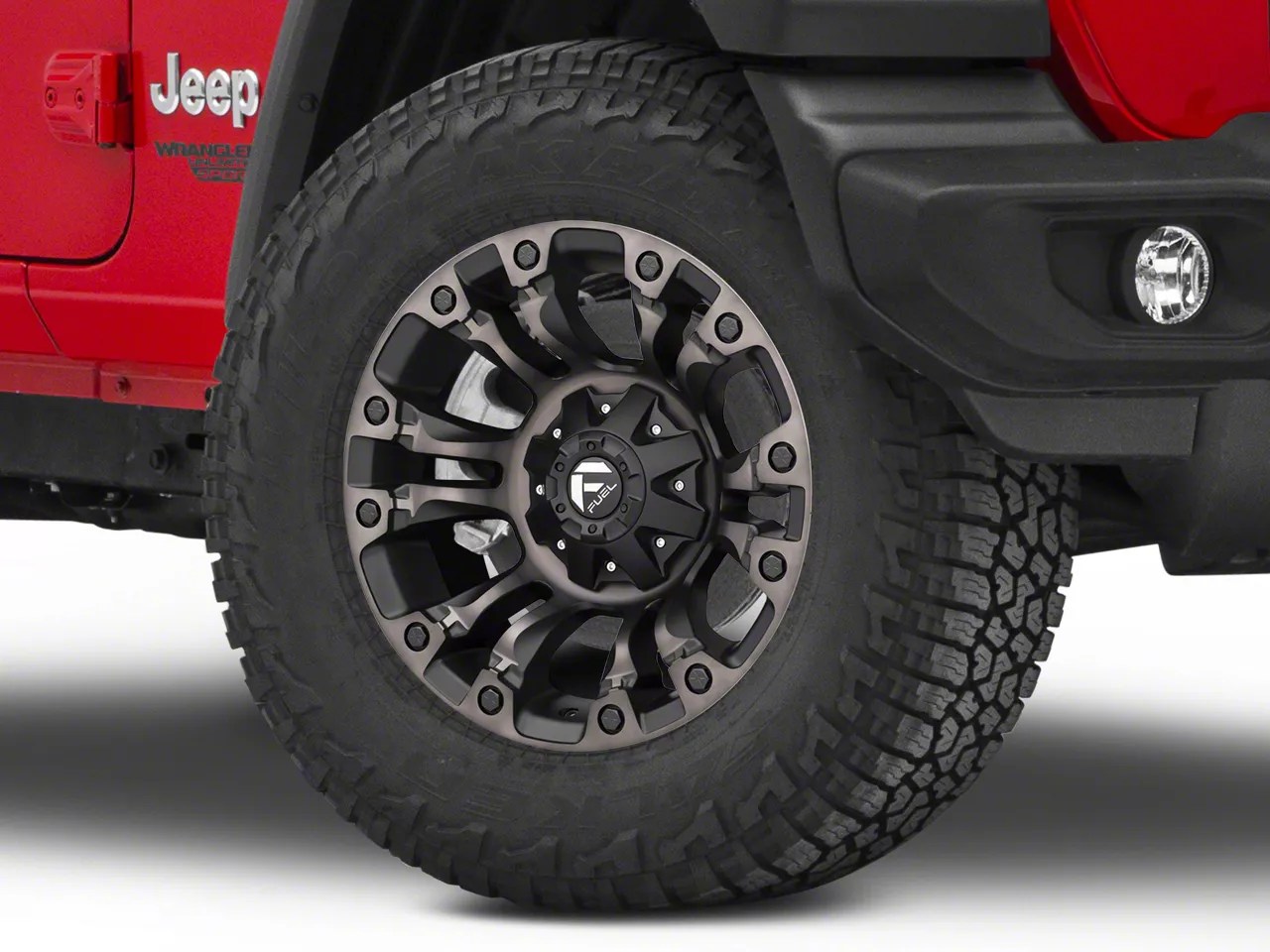 Fuel Wheels Jeep Gladiator Vapor Matte Black Machined Wheel 18x9