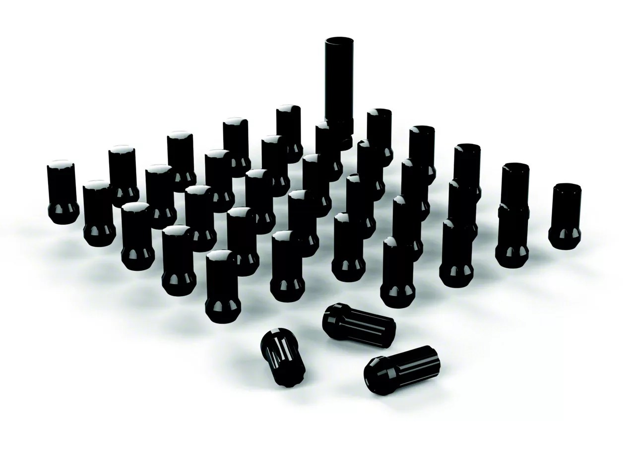 Teraflex Jeep Wrangler Black Spline Drive Lug Nuts 9/16 in 1051916