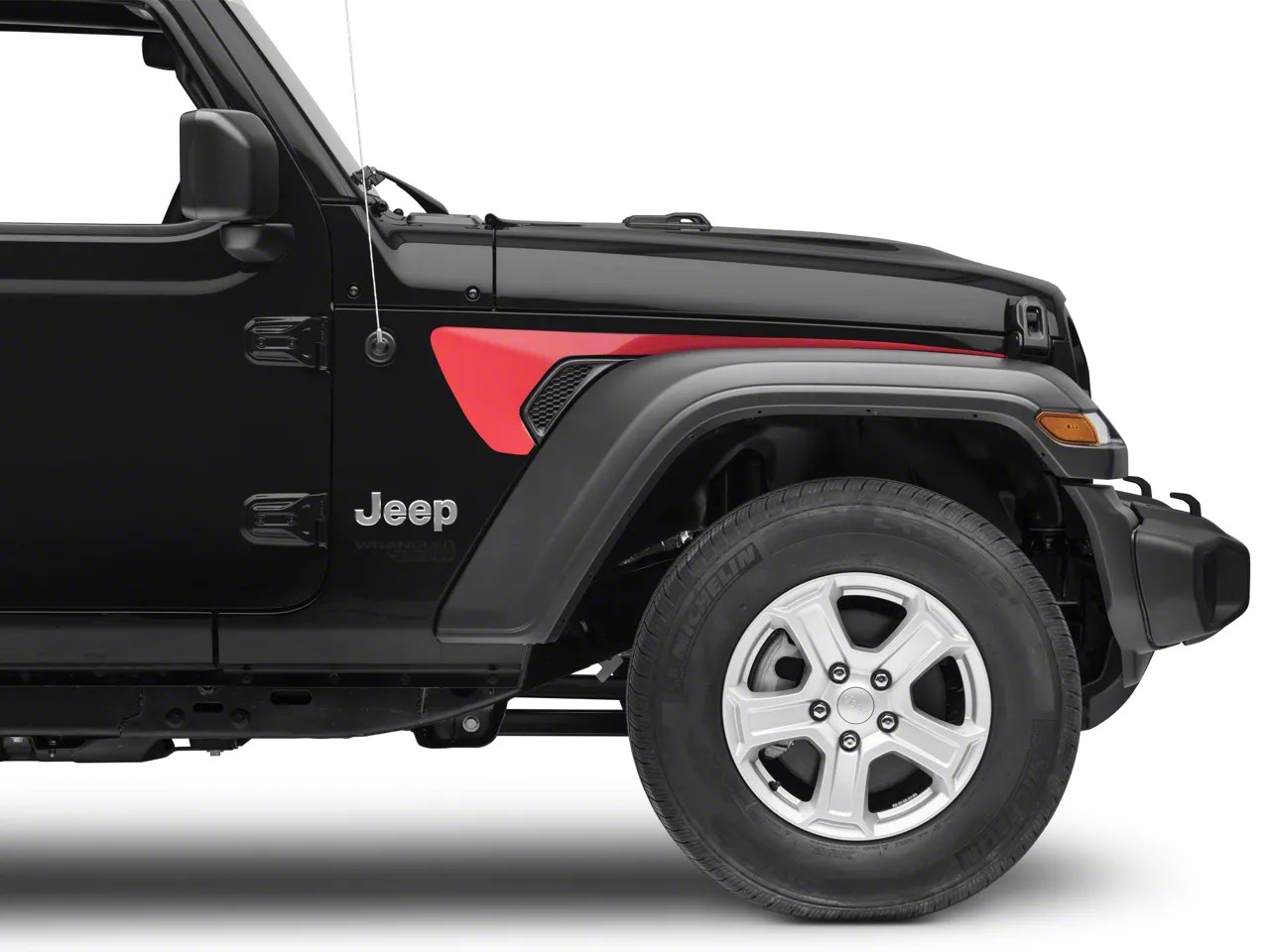 SEC10 Jeep Wrangler Side Accent Decals; Red J123768JL (1824 Jeep