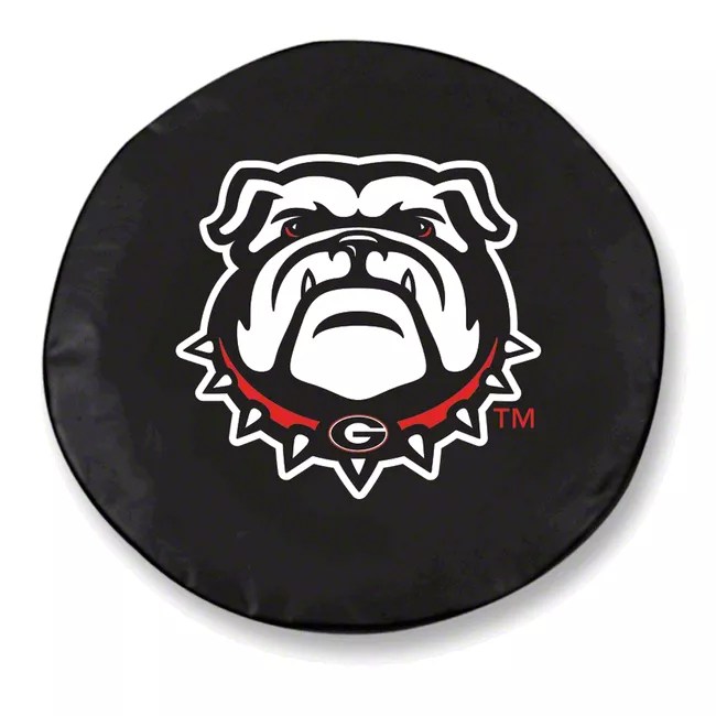 Jeep Wrangler University of Bull Dog Spare Tire Cover; Black