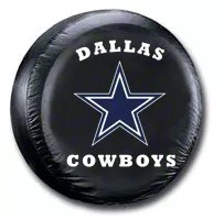 Jeep Wrangler Dallas Cowboys NFL Spare Tire Cover; Black (8720 Jeep