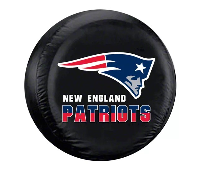 Jeep Wrangler New England Patriots NFL Spare Tire Cover Black (8720 Jeep Wrangler YJ, TJ, JK