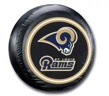Jeep Wrangler St. Louis Rams NFL Spare Tire Cover Black Large (8720 Jeep Wrangler YJ, TJ