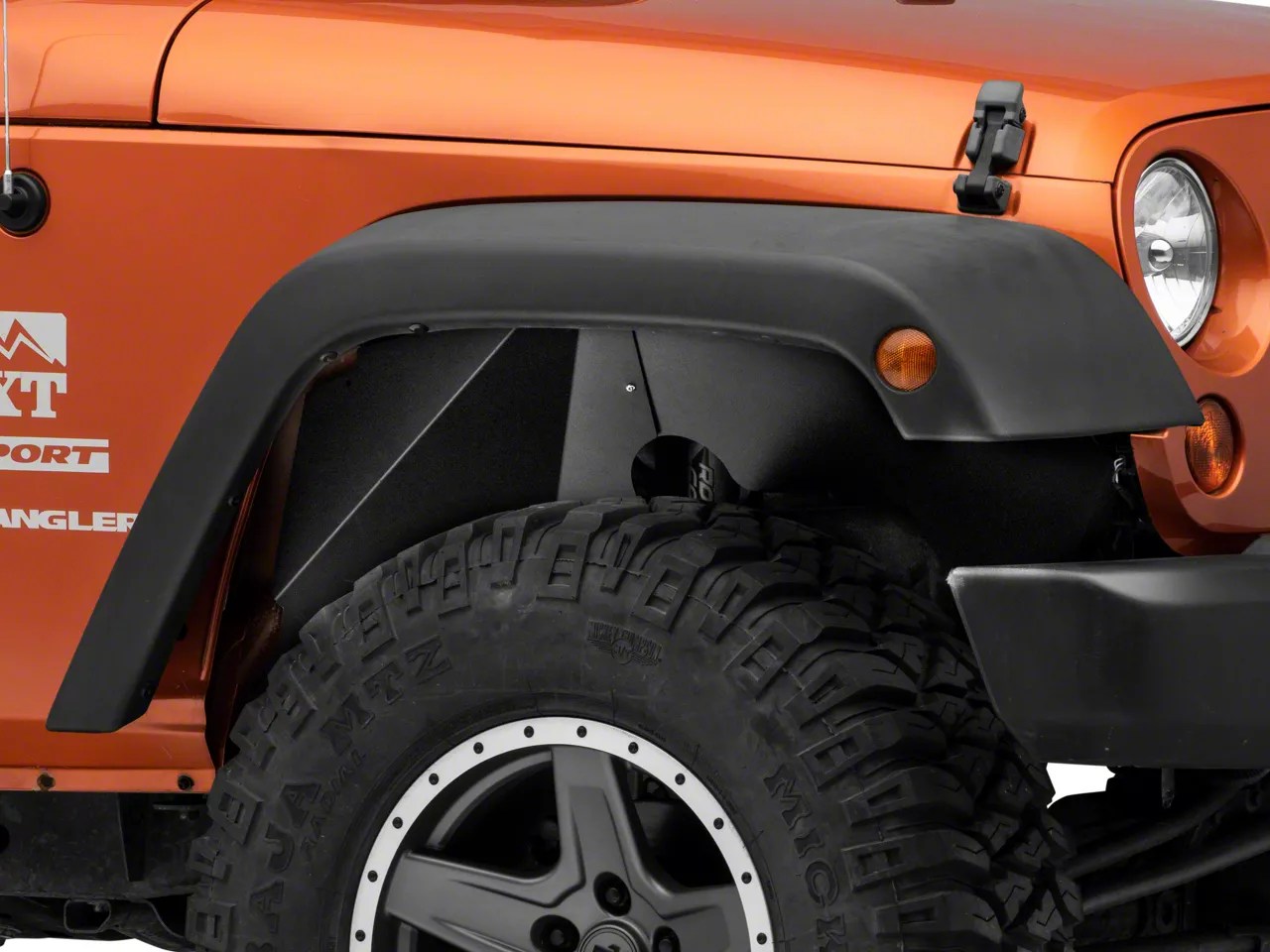 Rugged Ridge Jeep Wrangler Aluminum Inner Fender Liners Black 11615.