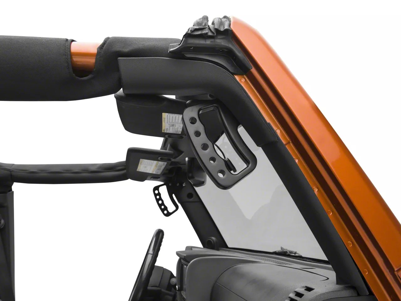 Rugged Ridge Jeep Wrangler Aluminum Front Grab Handles Black 13505.51 (0718 Jeep Wrangler JK)