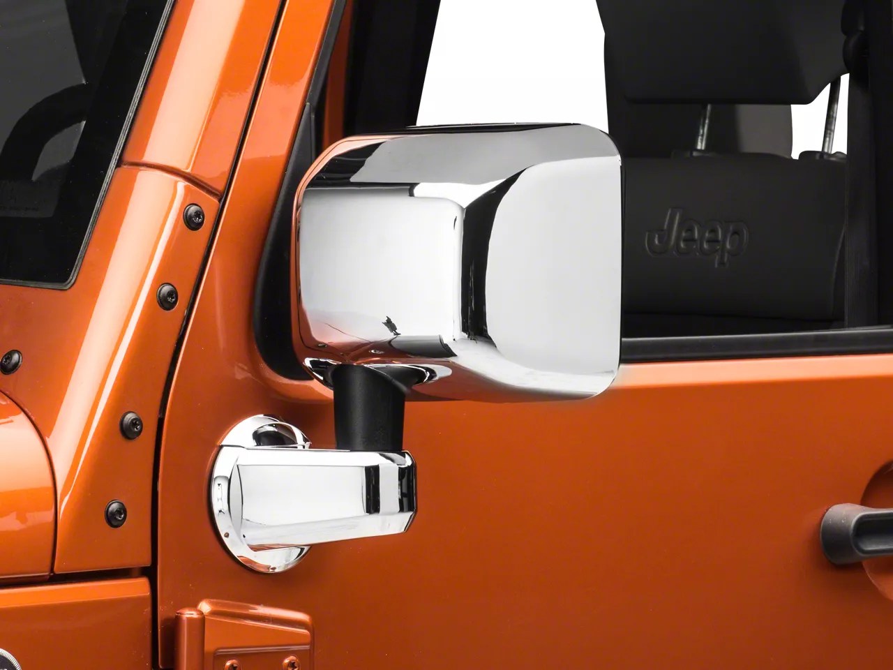 Rugged Ridge Jeep Wrangler 4 Piece Mirror Cover Kit Chrome 13311.03