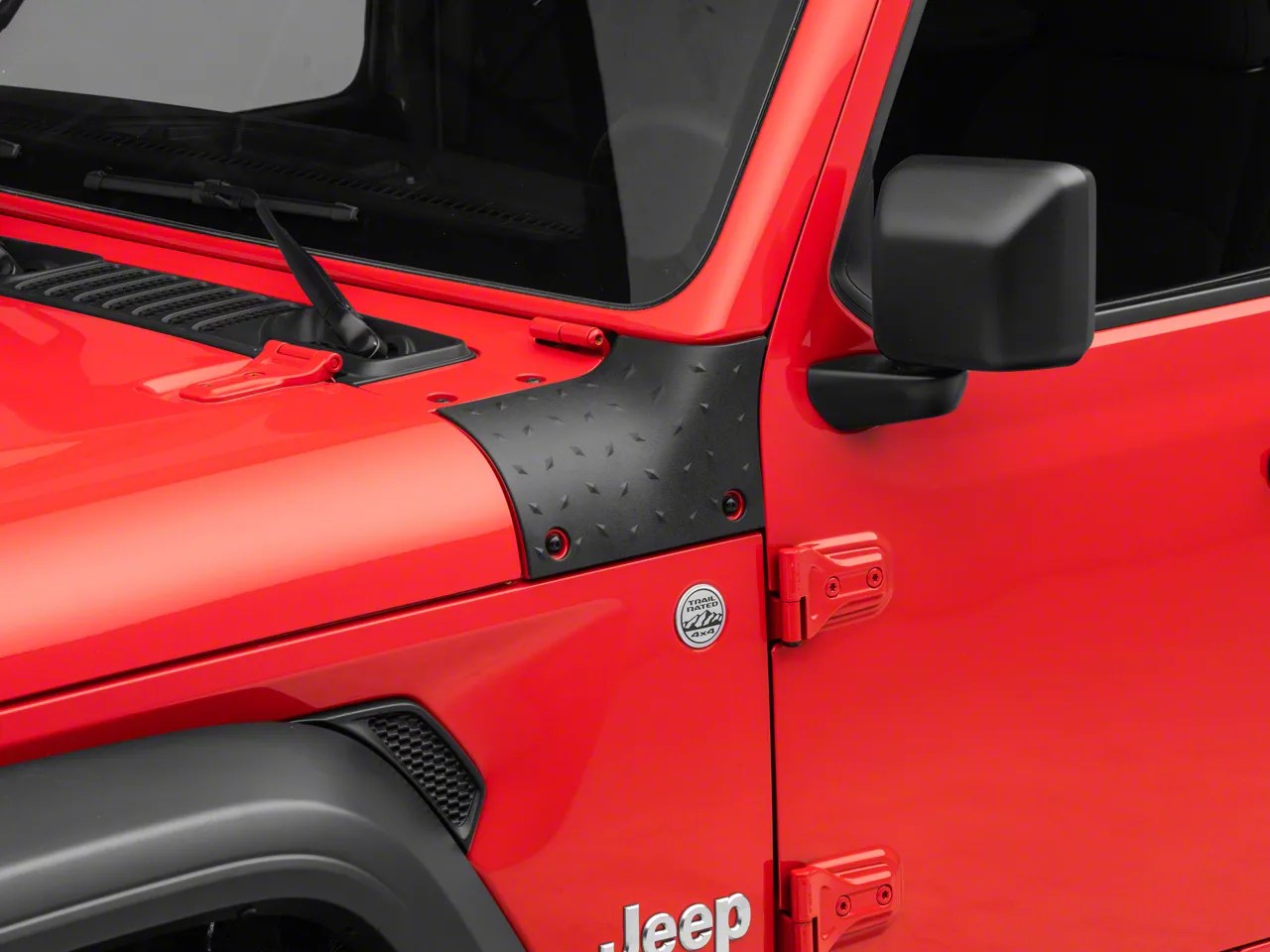 RedRock Jeep Wrangler Cowl Body Armor; Textured Black J132580JL (1824 Jeep Wrangler JL
