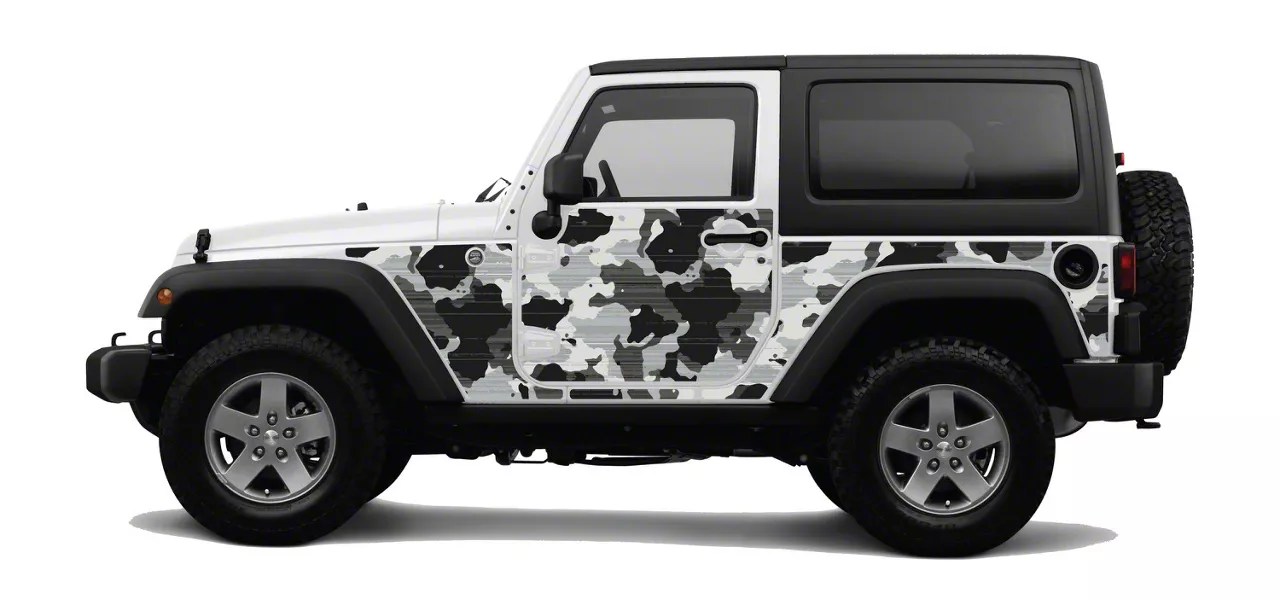 Mek Jeep Wrangler Body Armor Winter Camo 2003 (0718 Jeep Wrangler JK 2 Door)