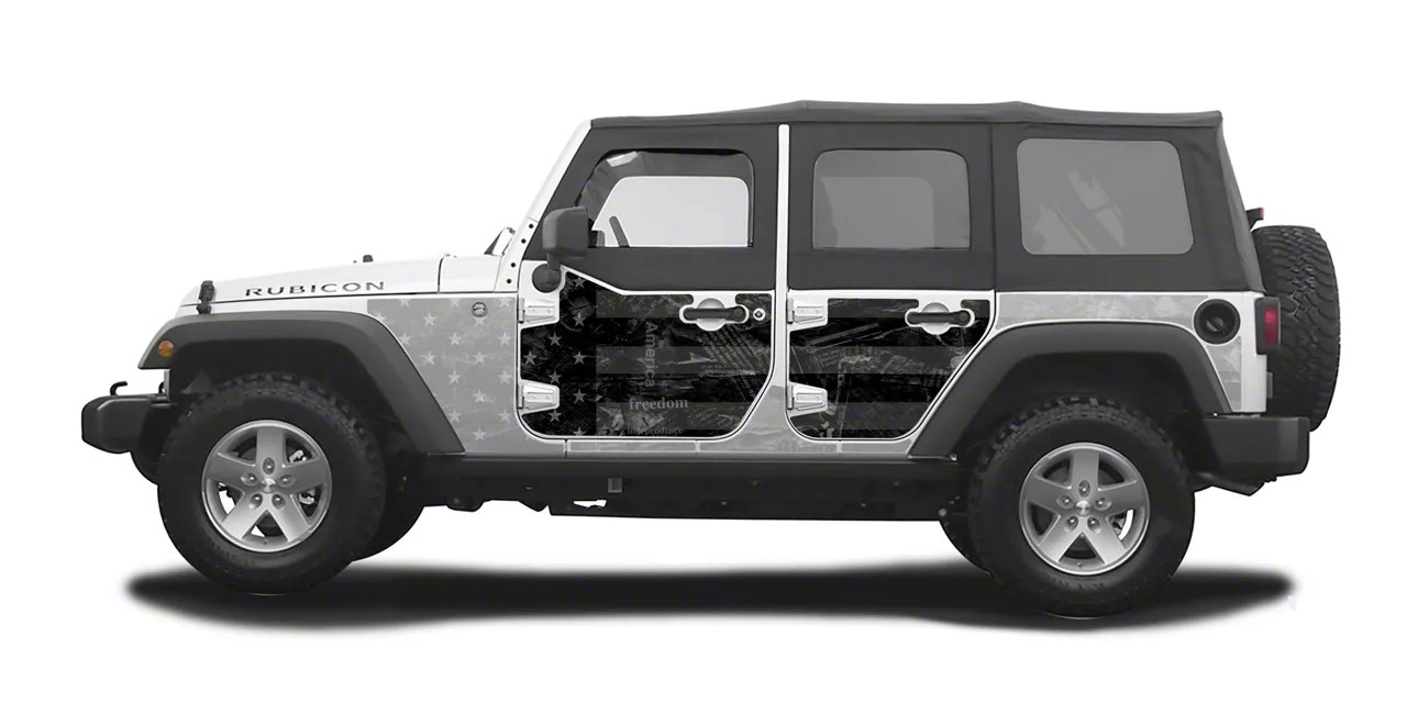 Mek Jeep Wrangler Half Door Body Armor Black Flag 4107 (0718 Jeep Wrangler JK