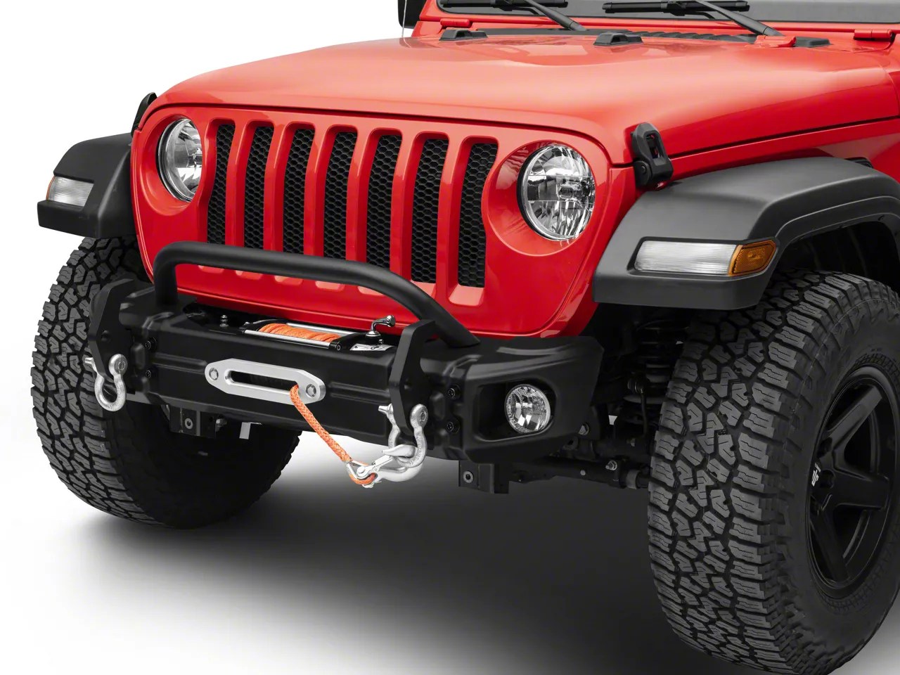 Rugged Ridge Arcus Front Bumper with OverRider Hoop (1821 Jeep