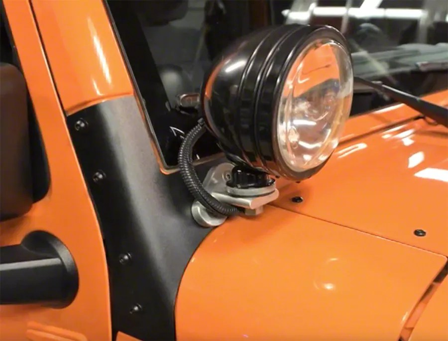 Jeep Wrangler Windshield Support; Gloss Black (0718 Jeep Wrangler JK)