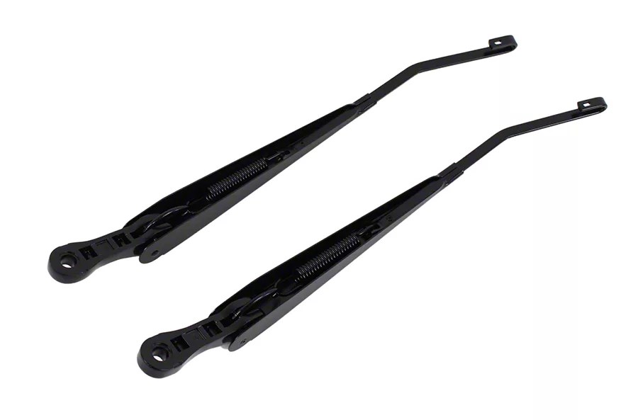 Jeep Wrangler Windshield Wiper Arms; Gloss Black (0718 Jeep Wrangler JK)