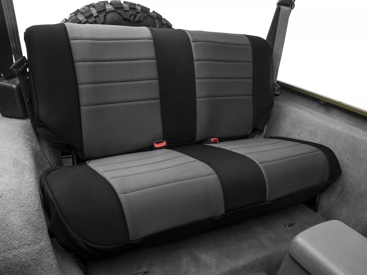 Rugged Ridge Jeep Wrangler Neoprene Rear Seat Cover Gray/Black 13261.