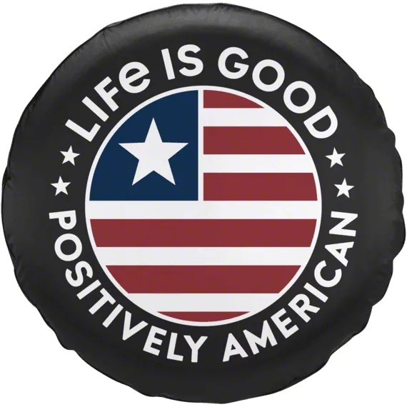 Life is Good Jeep Wrangler Positively American Coin Spare Tire Cover