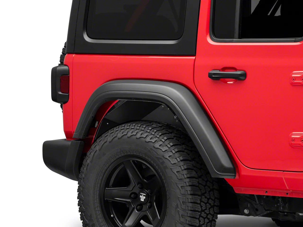Fishbone Offroad Jeep Wrangler Aluminum Inner Fenders; Rear; Black