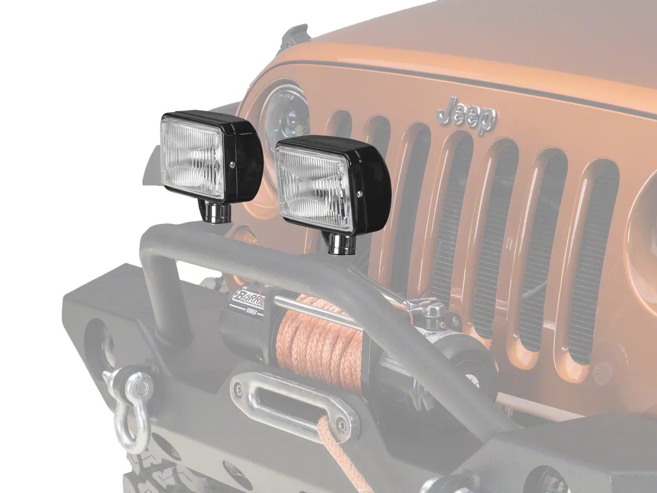 Rugged Ridge Jeep Wrangler 5x7 in. Halogen Fog Lights Pair 15207.55