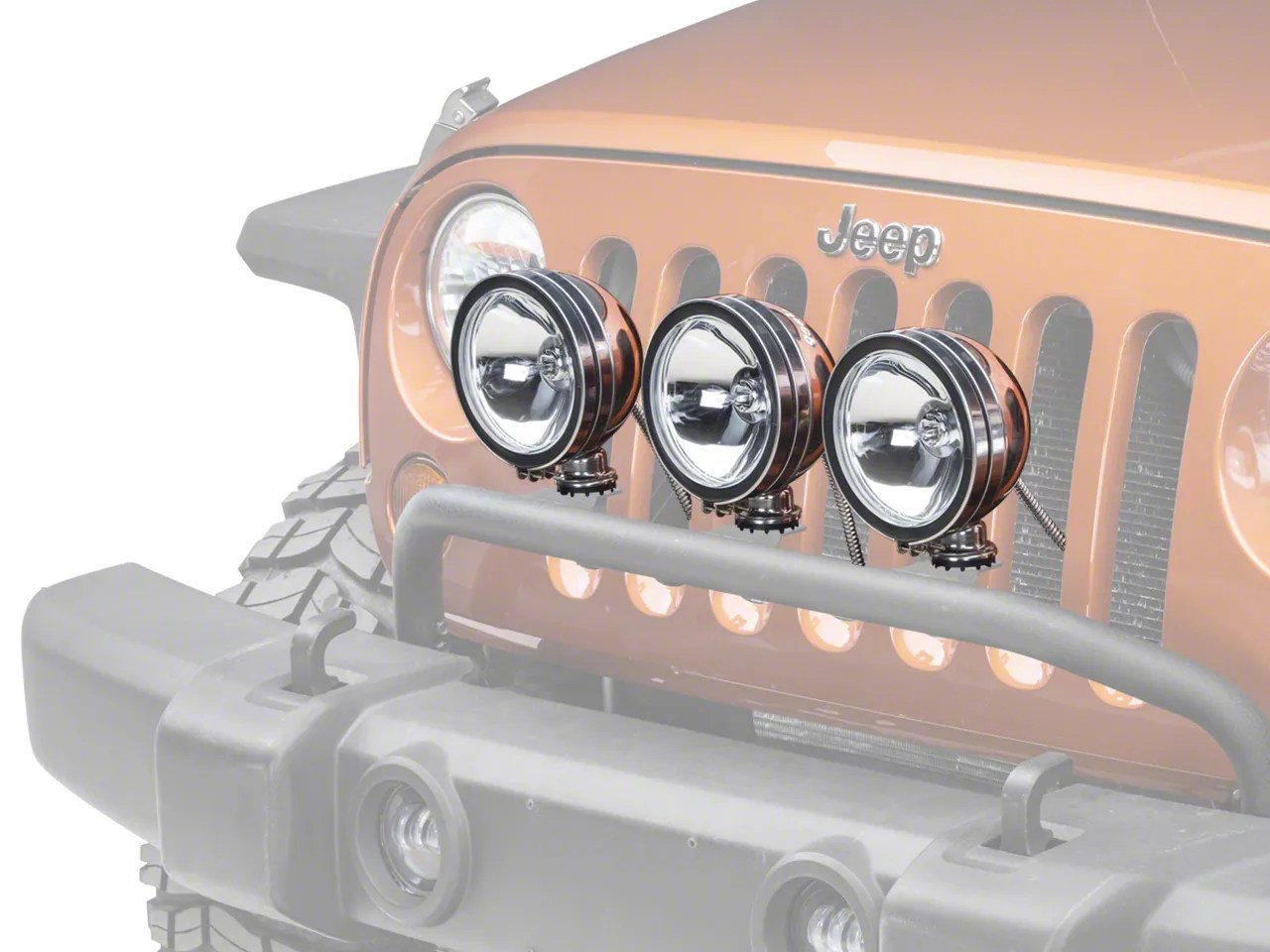 Rugged Ridge Jeep Wrangler 6 in. Halogen Fog Lights Stainless Steel