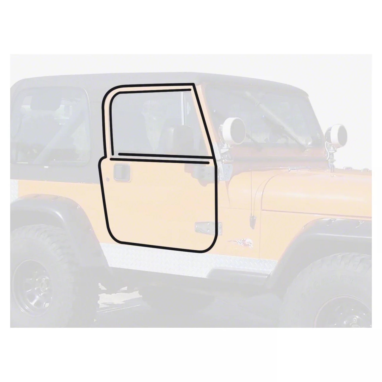 Jeep Wrangler Door Seal Master Kit (7695 Jeep CJ7 & Wrangler YJ w