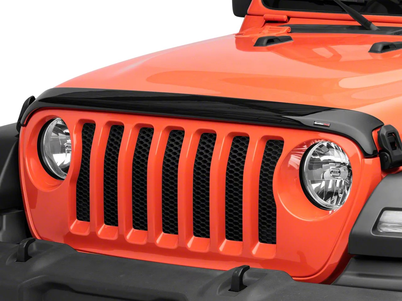 Weathertech Jeep Wrangler Low Profile Hood Protector; Dark Smoke 55177