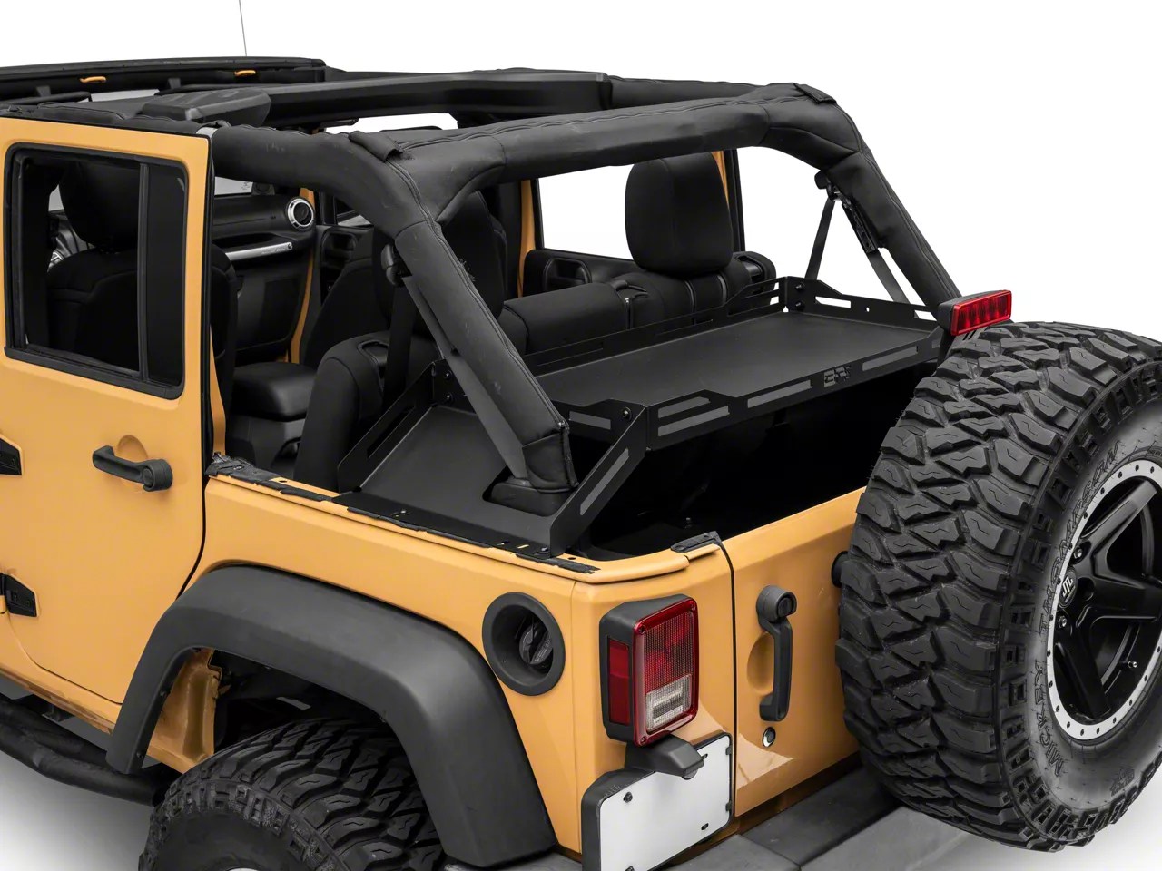 Body Armor 4x4 Jeep Wrangler Interior Storage Rack; Textured Black 5147