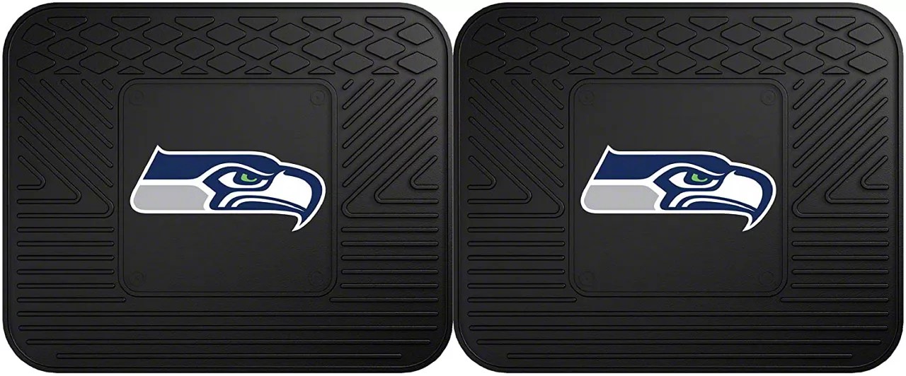 Silverado 1500 Molded Rear Floor Mats with Seattle Seahawks Logo