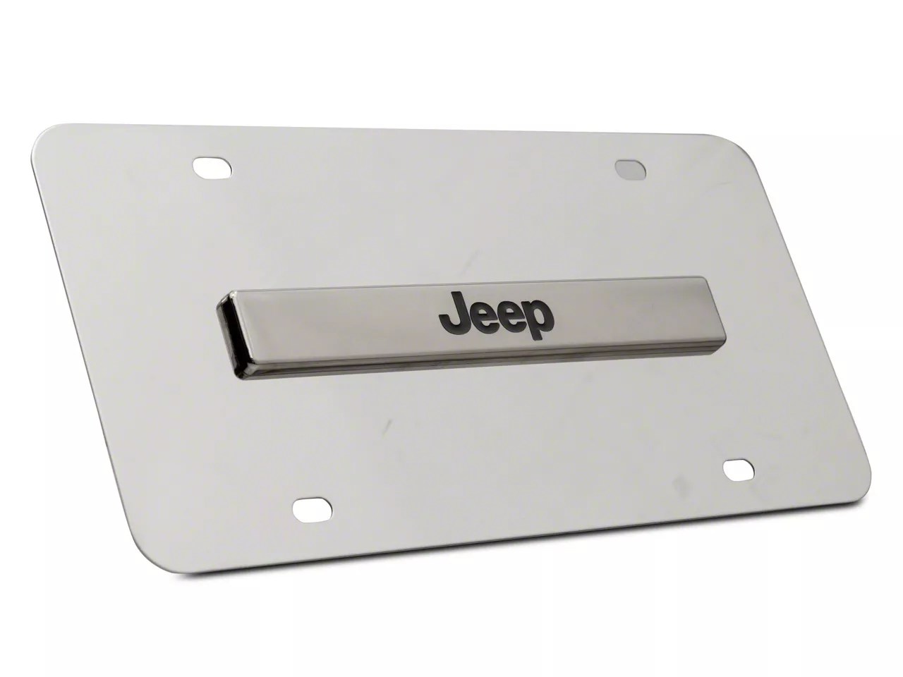Jeep Wrangler Jeep License Plate; Chrome on Chrome (Universal; Some