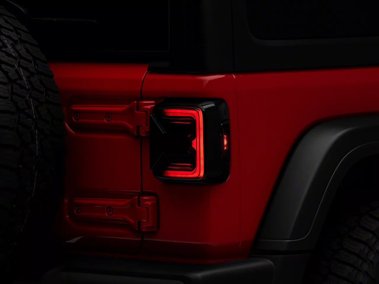 Raxiom Jeep Wrangler Axial Series LED Tail Lights; Black Housing