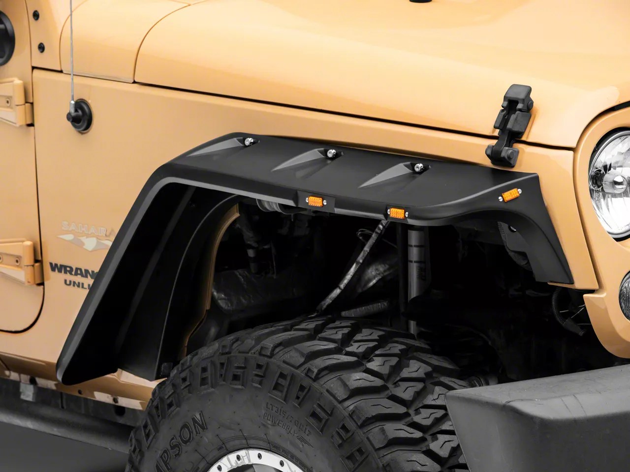 Black Jeep Flat Fenders