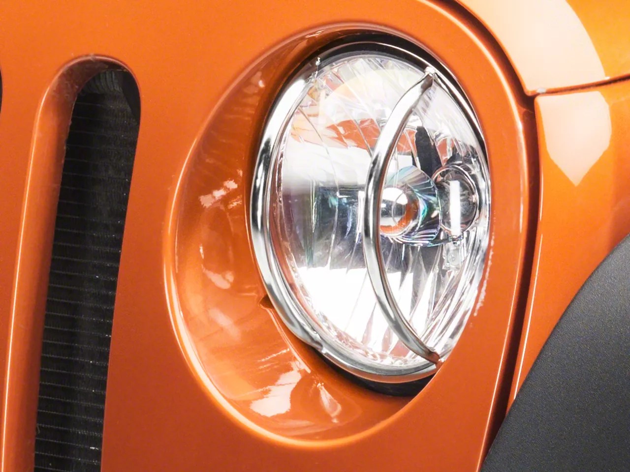 Rugged Ridge Jeep Wrangler Headlight Euro Guard Kit Stainless Steel