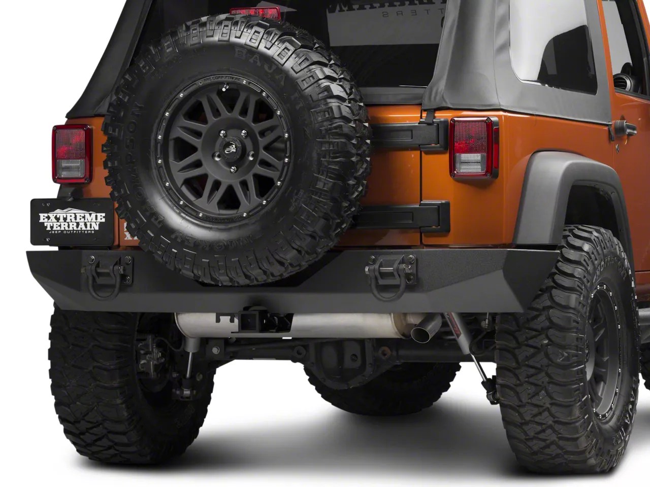 Rugged Ridge Jeep Wrangler Xtreme Heavy Duty Rear Bumper Textured Black 11546.20 (0718 Jeep
