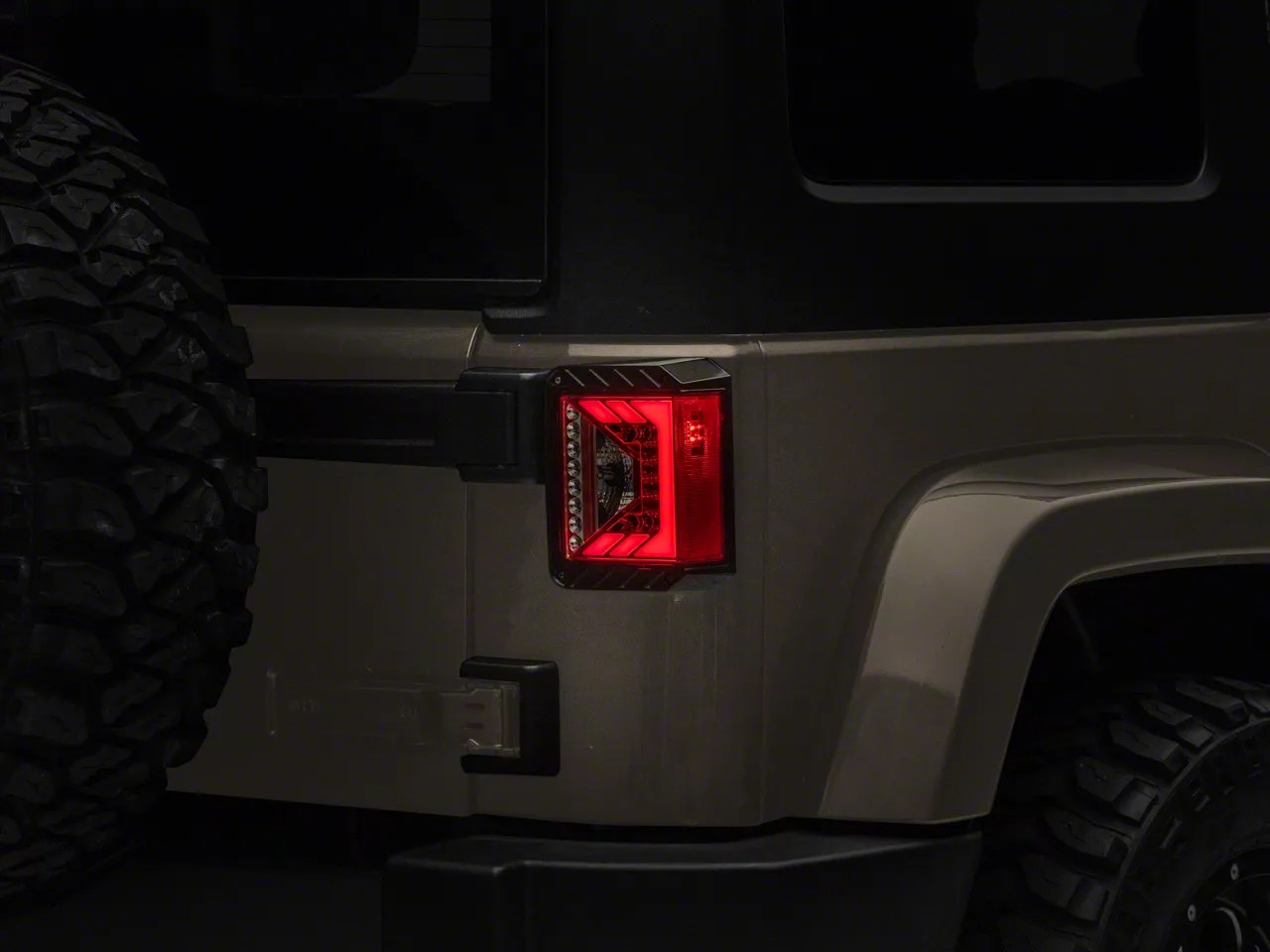 Jeep Wrangler Renegade Series LED Tail Lights; Black Housing; Smoked