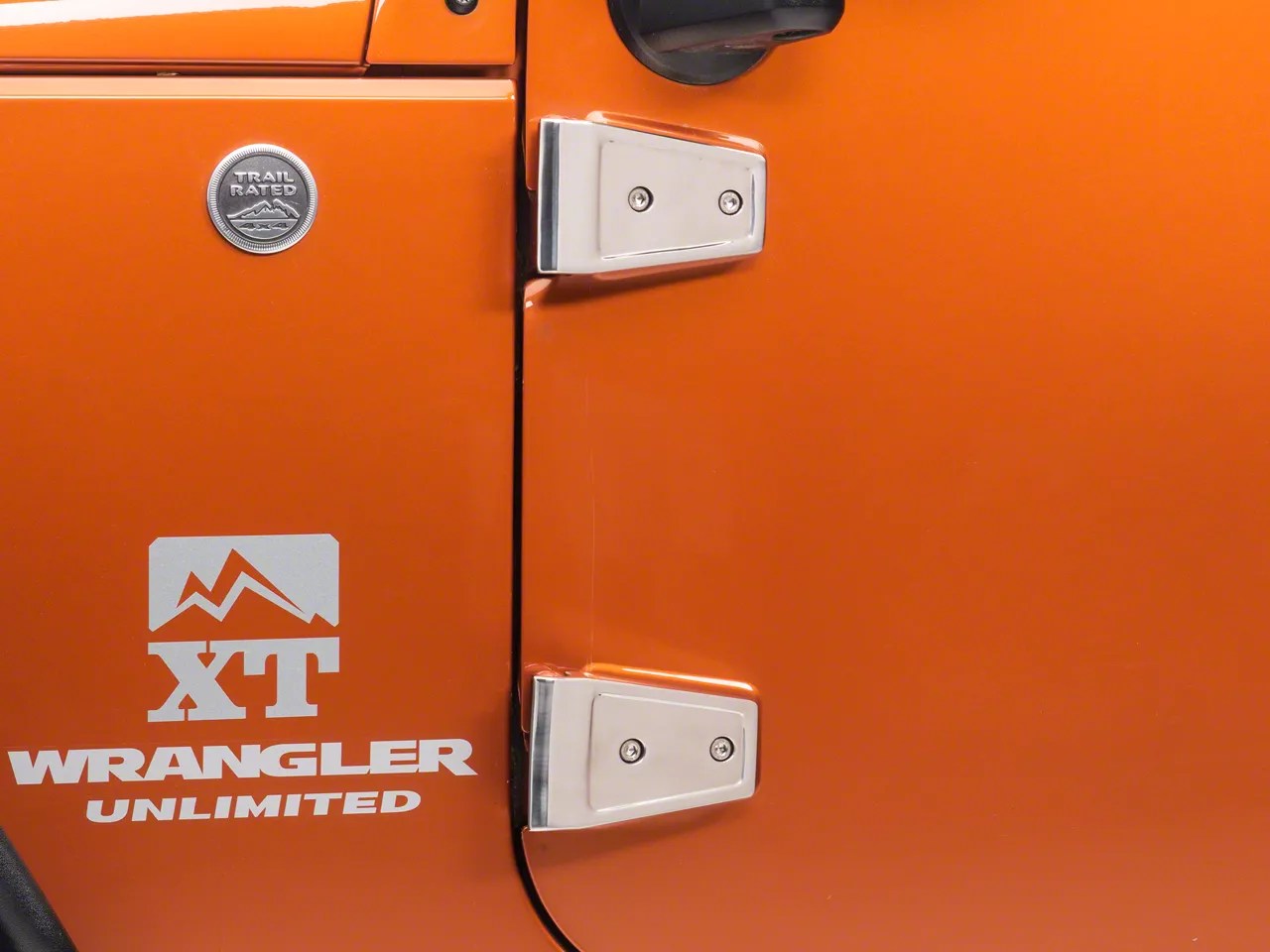 Rugged Ridge Jeep Wrangler Stainless Steel Door Hinge Cover Set 11113.06 (0718 Jeep Wrangler JK
