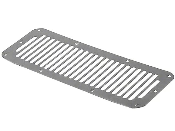 Rugged Ridge Jeep Wrangler Stainless Steel Hood Vent Cover w/ 8 Holes