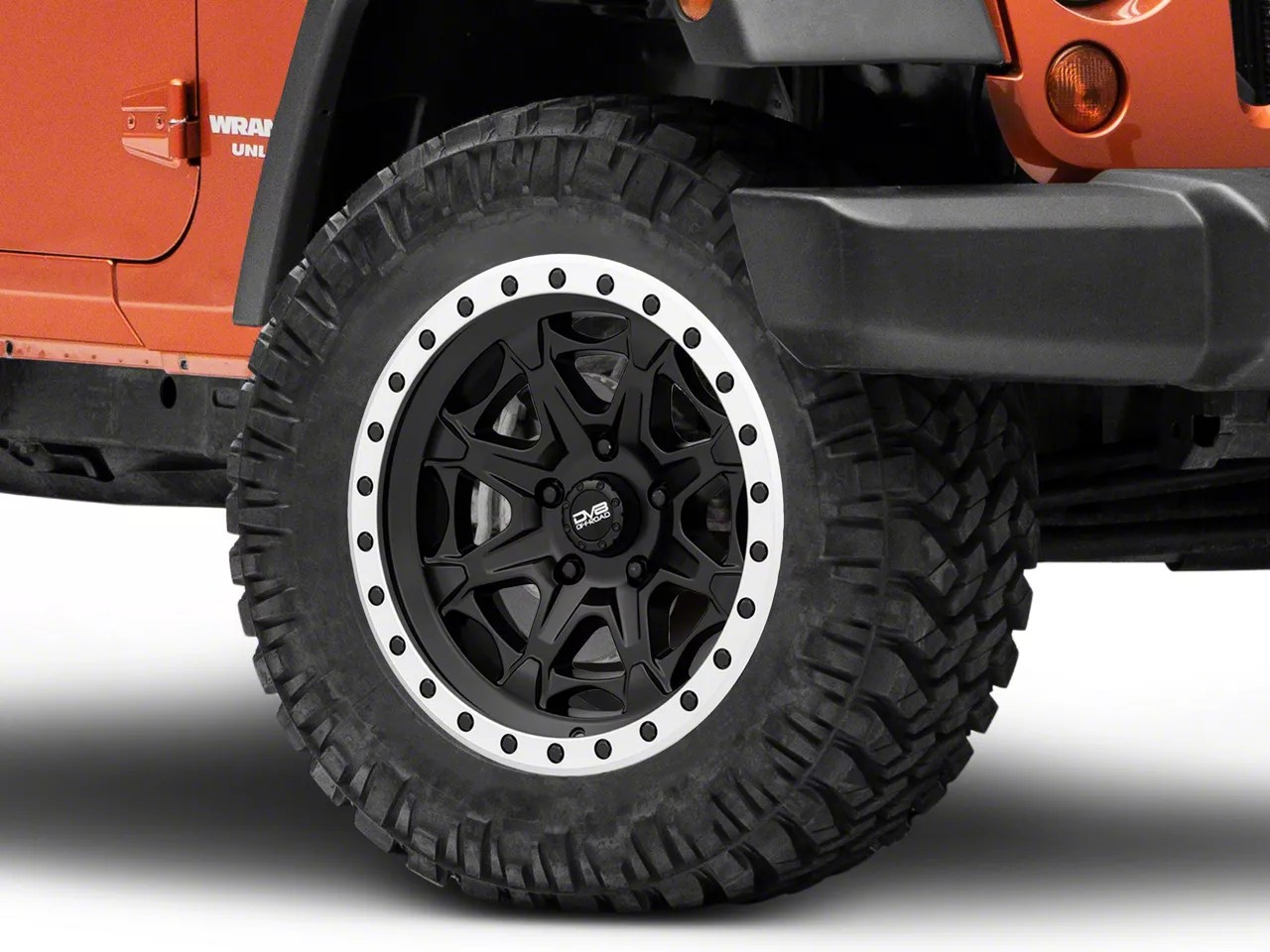 DV8 Offroad Jeep Wrangler 886 Simulated Beadlock Matte Black Wheel