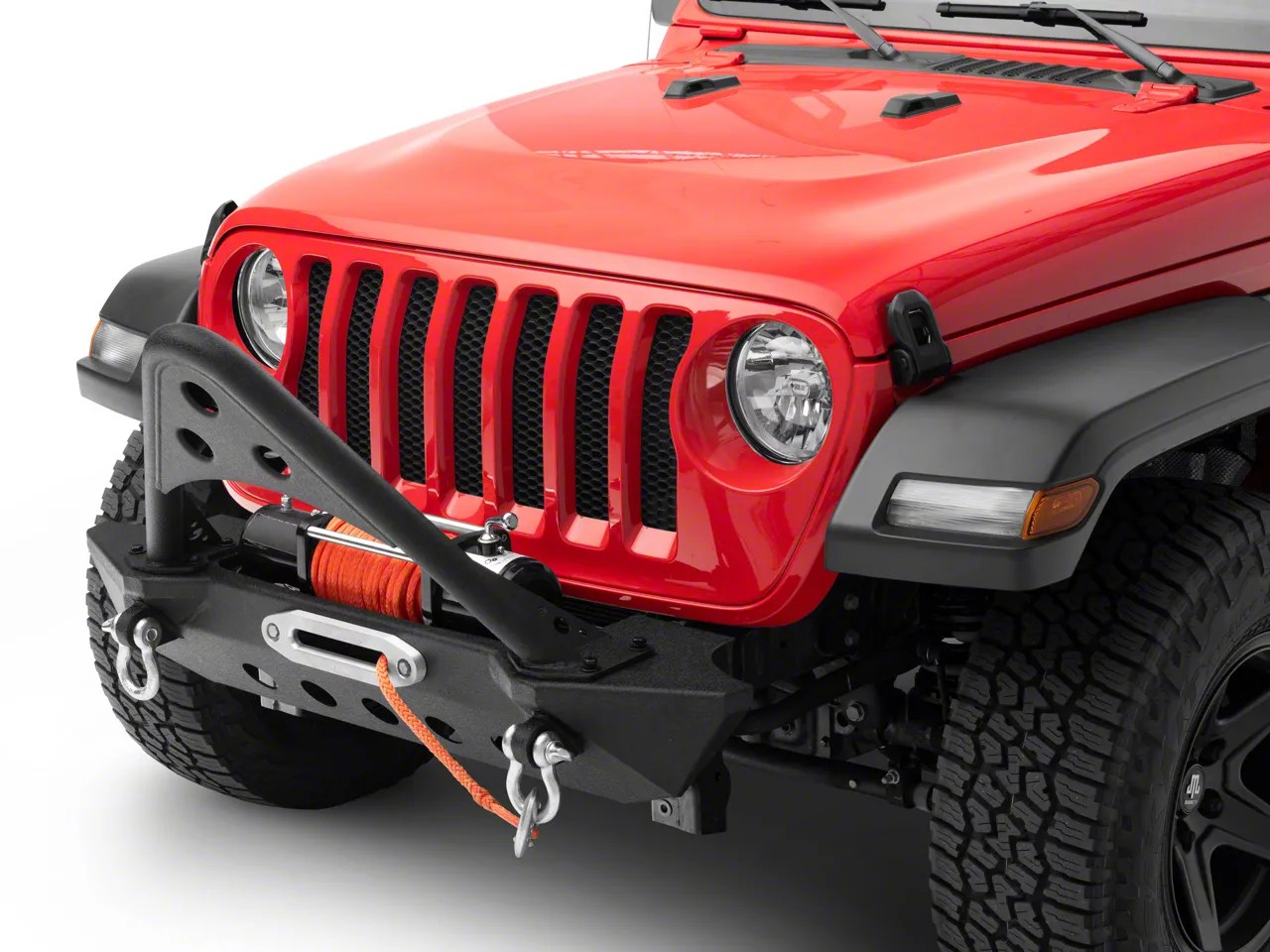 Barricade Jeep Wrangler Stubby Winch Front Bumper with Stinger Bar