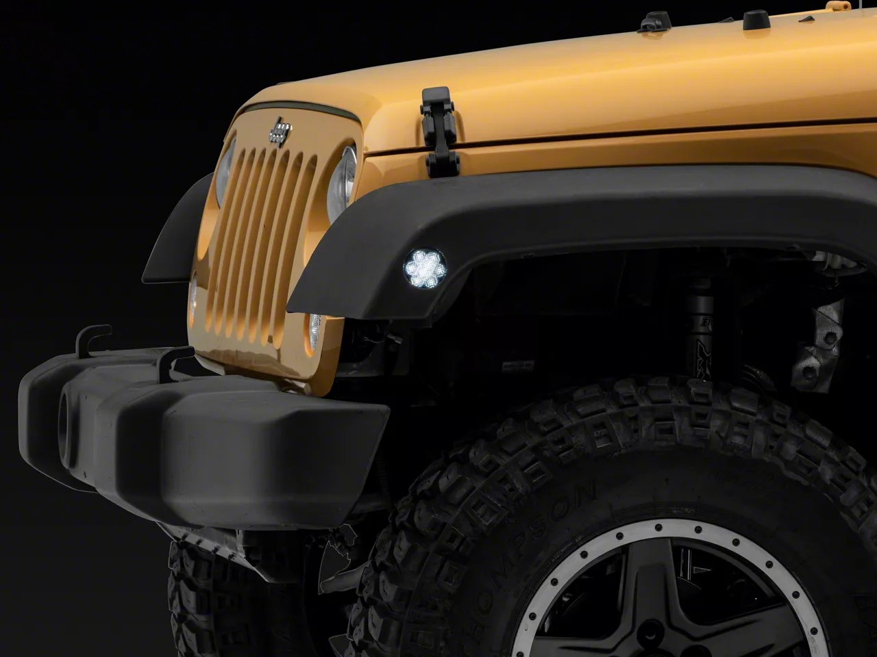 Raxiom Jeep Wrangler Axial Series Whiite LED Side Marker Lights; Smoked