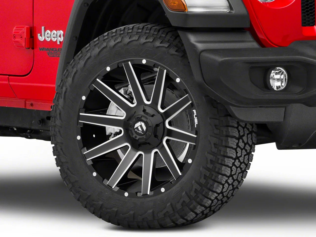 Fuel Wheels Jeep Wrangler Contra Matte Black Milled Wheel; 20x9