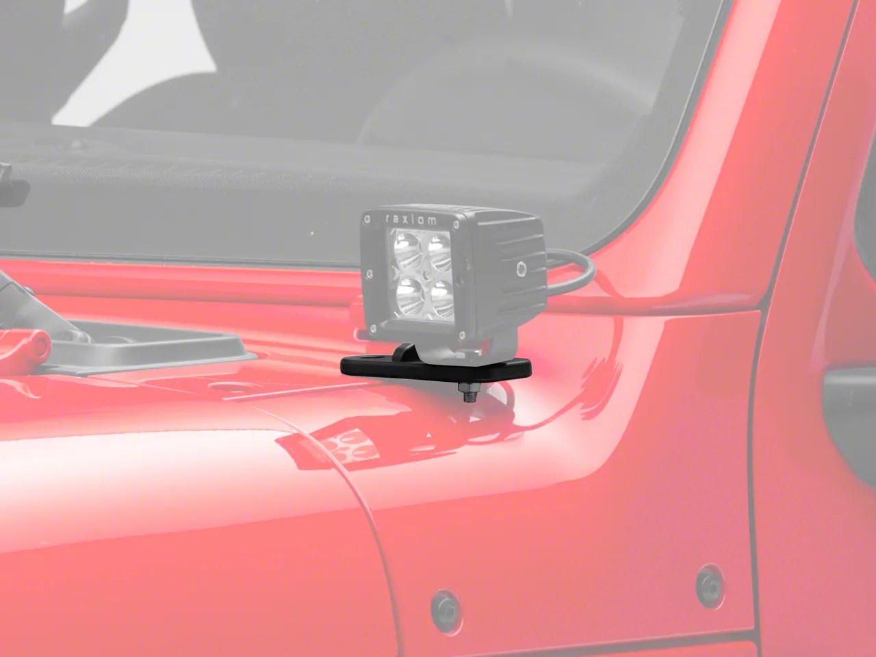 RedRock Jeep Wrangler Windshield Hinge Light Mounts J165235 (1824 Jeep