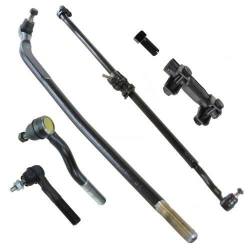 Jeep Wrangler Front Inner and Outer Tie Rods with Idler and Pitman Arms