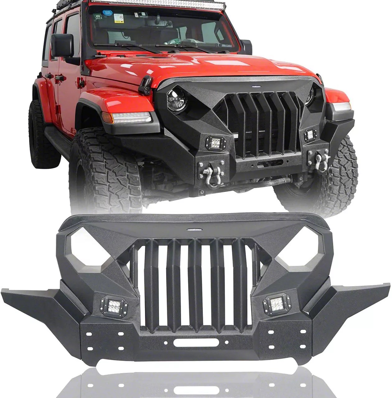Jeep Wrangler Mad Max Front Bumper (1824 Jeep Wrangler JL) Free Shipping