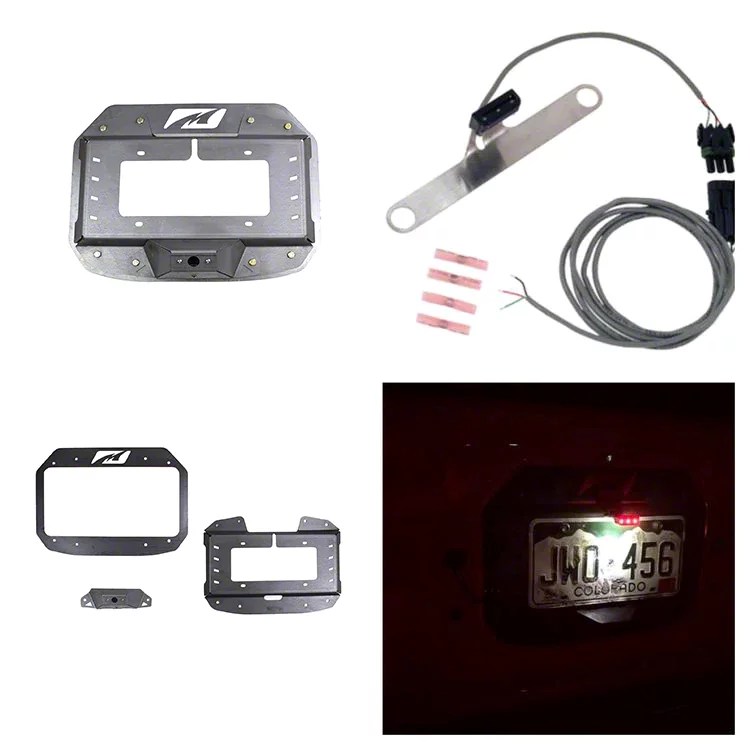 Motobilt Jeep Wrangler Spare Tire Delete Tag Mount and Light Combo